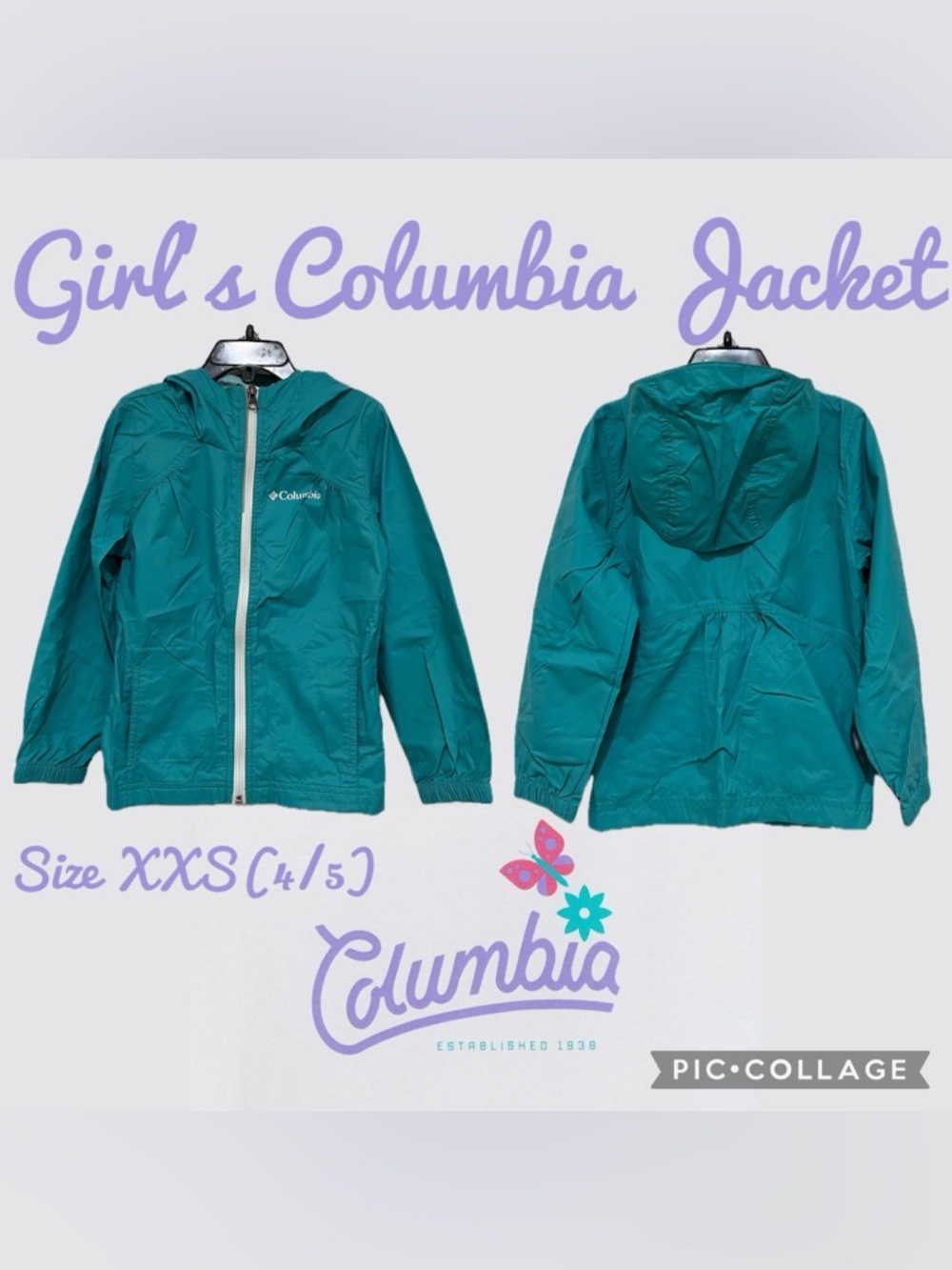 Girls Clothes Columbia Switchback Rain Jacket Size XXS 4/5